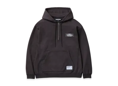 NEIGHBORHOOD Classic Sweat Half Zip Hoodie LS "Brown"