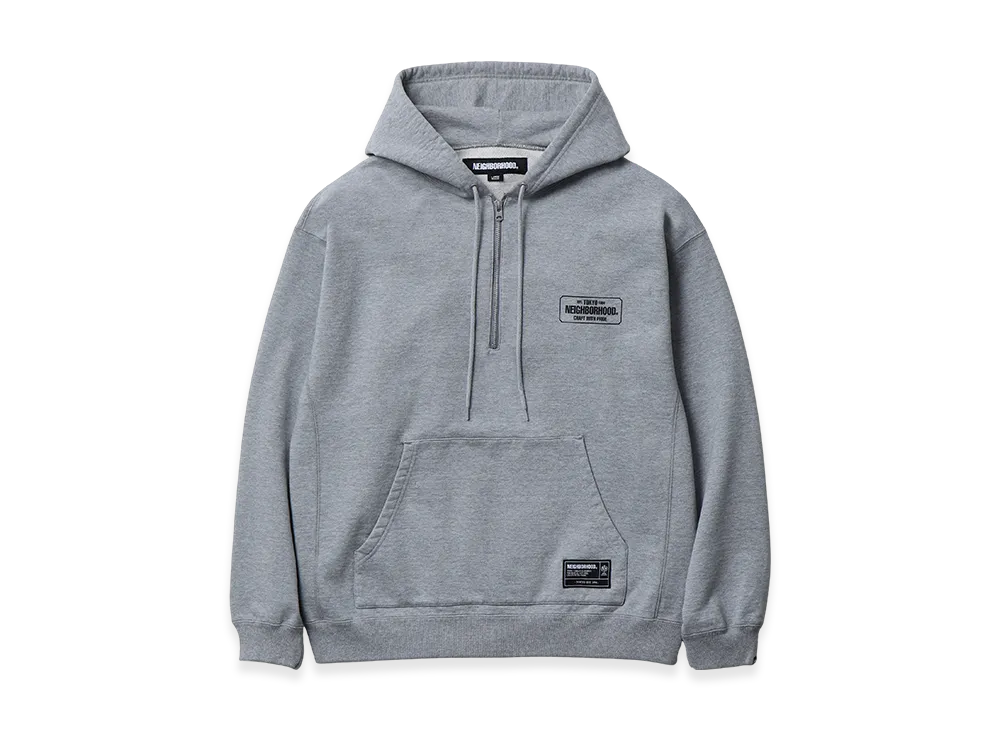 NEIGHBORHOOD Classic Sweat Half Zip Hoodie LS "Gray"