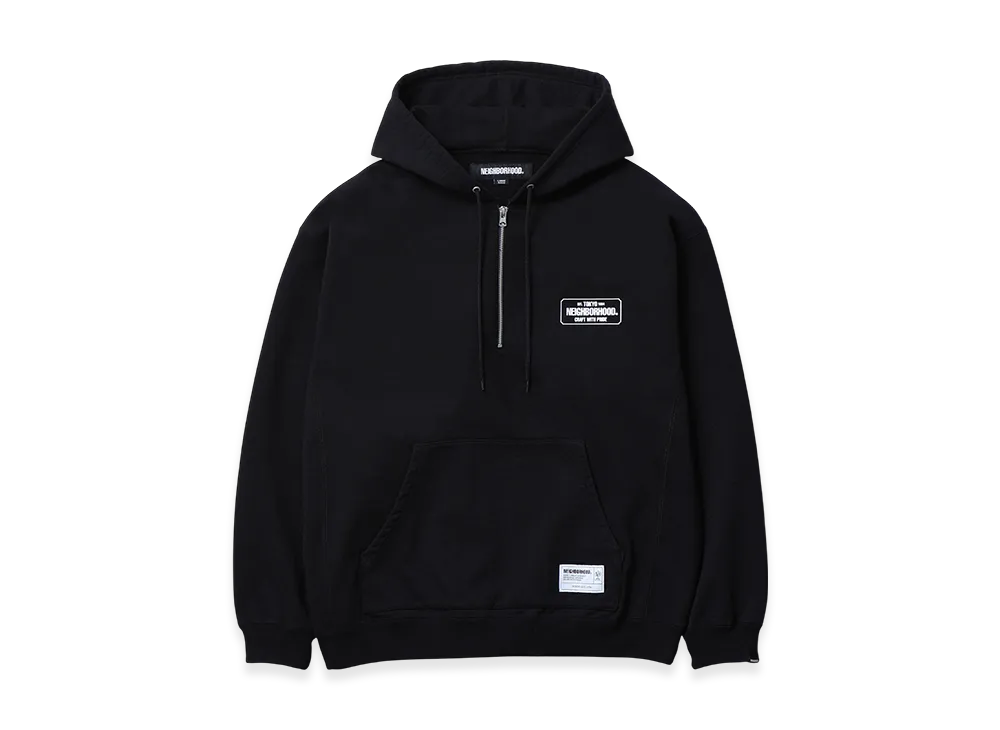 NEIGHBORHOOD Classic Sweat Half Zip Hoodie LS "Black"