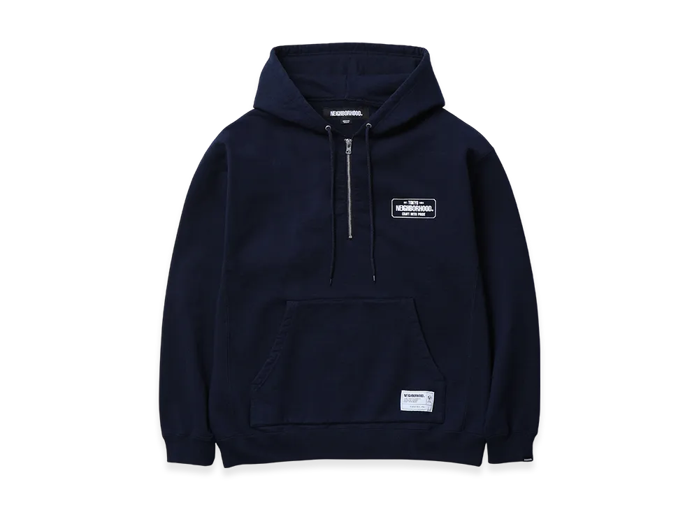 NEIGHBORHOOD Classic Sweat Half Zip Hoodie LS "Navy"