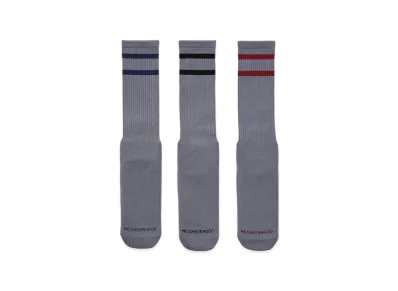 NEIGHBORHOOD Classic 3Pack Socks "GRAY"