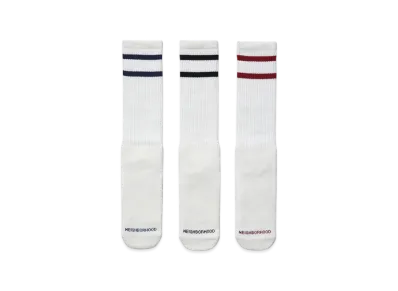 NEIGHBORHOOD Classic 3Pack Socks "White"