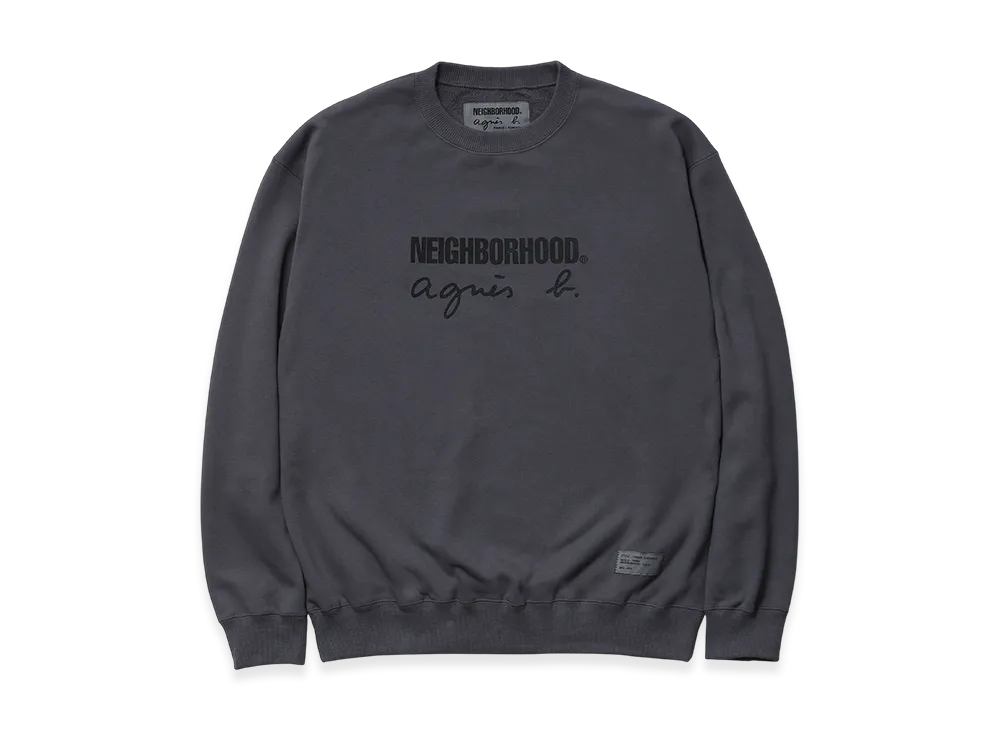 NEIGHBORHOOD x agnes b. Sweat Shirt LS "Gray"