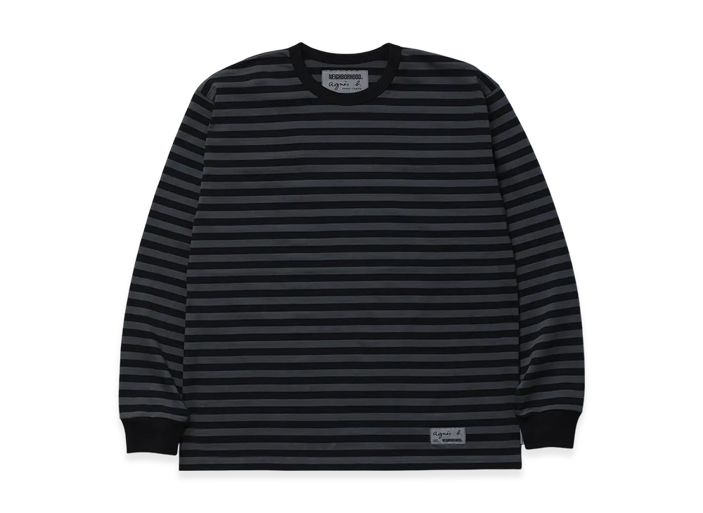 NEIGHBORHOOD x agnes b. Border Crewneck LS "Gray"