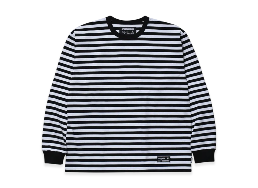 NEIGHBORHOOD x agnes b. Boder Crewneck LS "White"