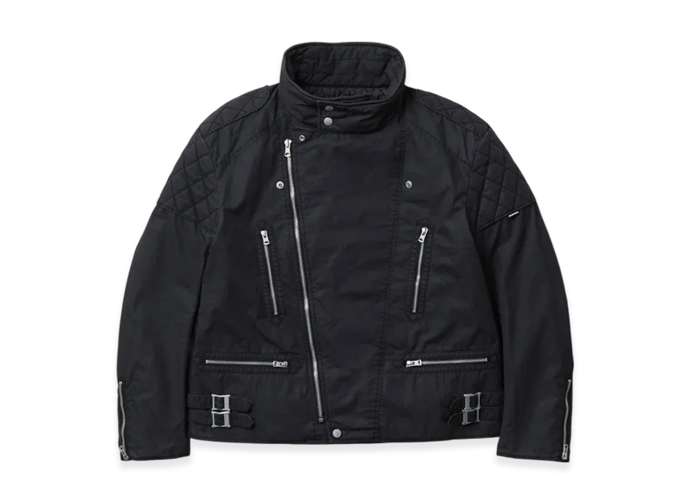 ネイバーフッド フェイデッドスタンドカラーライダースジャケット "ブラック"