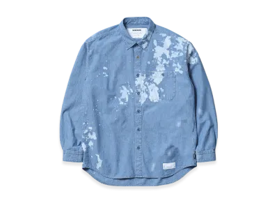 NEIGHBORHOOD Garment Bleach Chambray Shirt Ls "Indigo"
