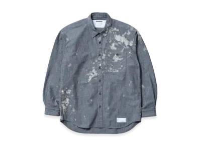 NEIGHBORHOOD Garment Bleach Chambray Shirt Ls "Black"