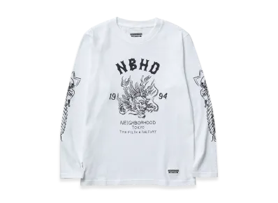 NEIGHBORHOOD One Third Kids OT. Tee LS-9 "White"