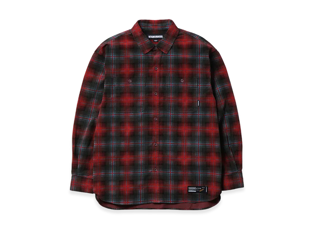 NEIGHBORHOOD Corduroy Check Shirt LS "Red"