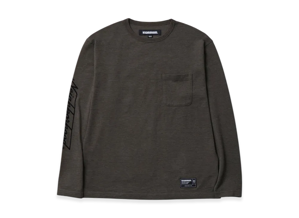 NEIGHBORHOOD Heather Fabric Crewneck LS "Olive Drab"
