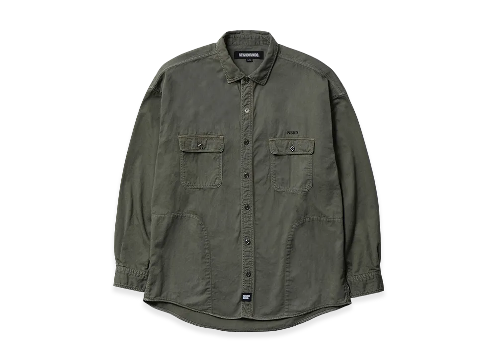 NEIGHBORHOOD Garment Dyed Shirt LS "Olive Drab"