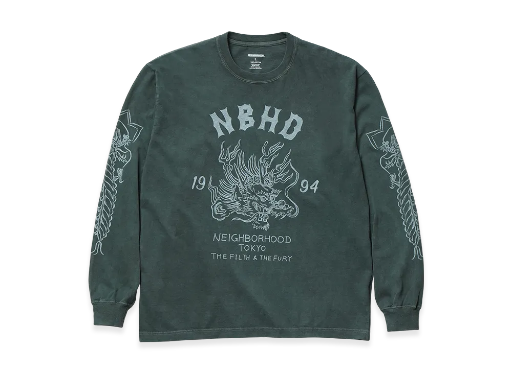 NEIGHBORHOOD NH. Tee LS-14 "Green"