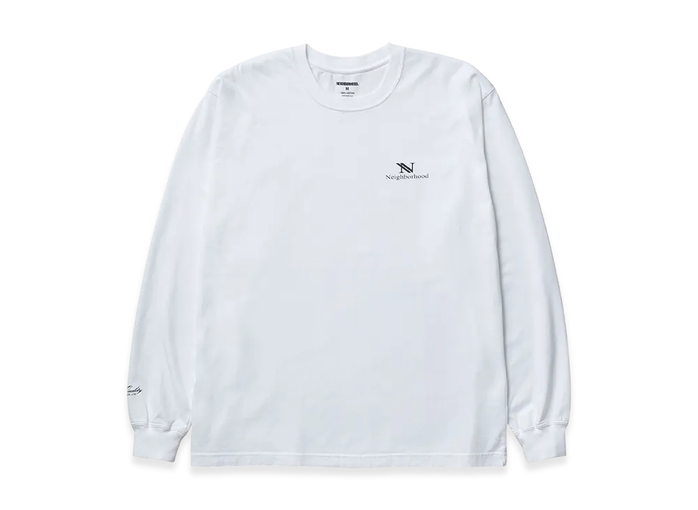 NEIGHBORHOOD NH. Tee LS-3 "White"