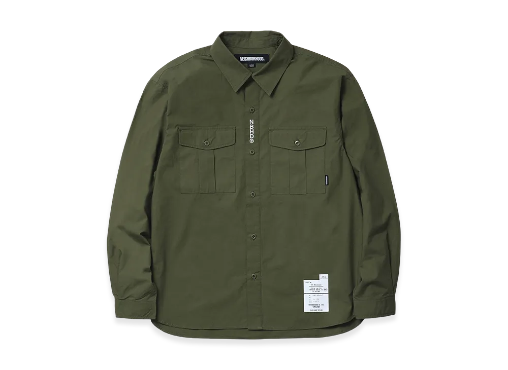 NEIGHBORHOOD Officer Shirt LS "Olive Drab"