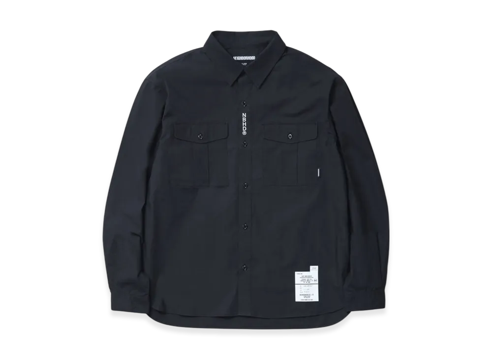 NEIGHBORHOOD Officer Shirt LS "Black"