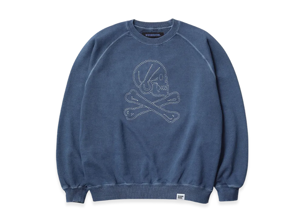 NEIGHBORHOOD Pigment Dyed Sweat Shirt LS "Navy"