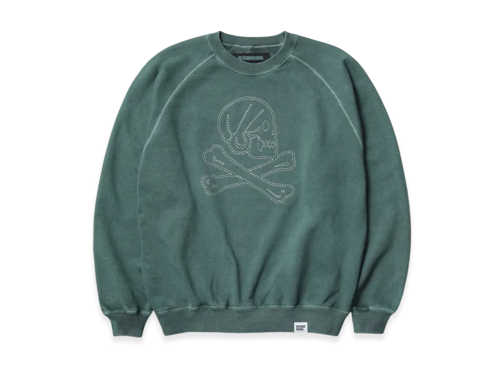 NEIGHBORHOOD Pigment Dyed Sweat Shirt LS "Green"