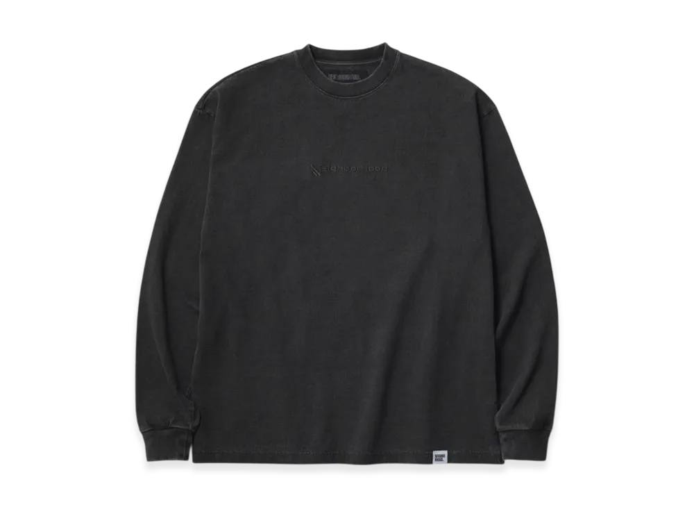 NEIGHBORHOOD Pigment Dyed Crewneck LS "Black"