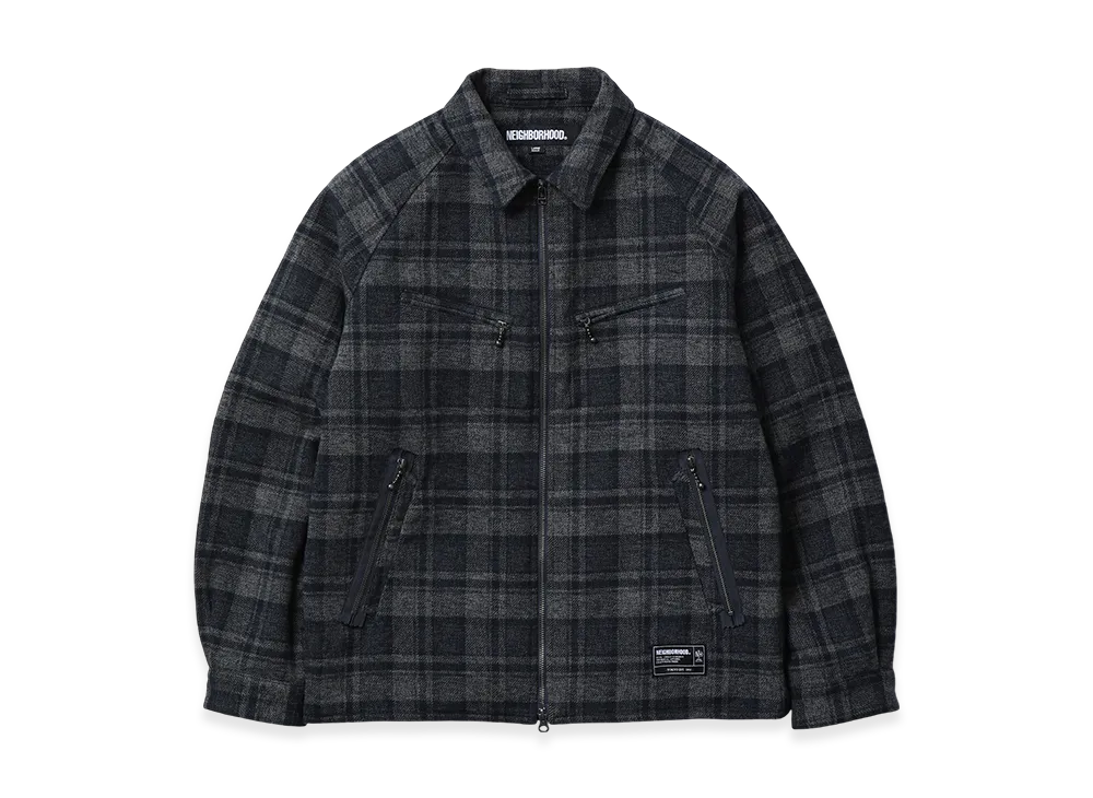 NEIGHBORHOOD Check Zip Jacket "Black"