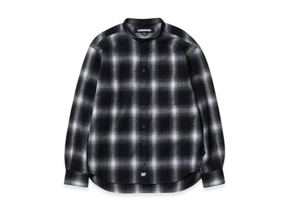 NEIGHBORHOOD Hombre Check Band Collar Shirt LS "Black"