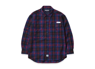 NEIGHBORHOOD Tartan Check Fishing Shirt LS "Navy/Red"