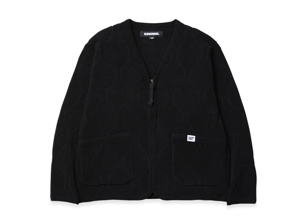 NEIGHBORHOOD Quilting Zip Cardigan "Black"
