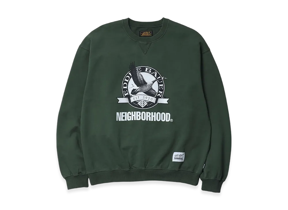NEIGHBORHOOD x Eddie Bauer Washed Sweat Shirt LS "Green"