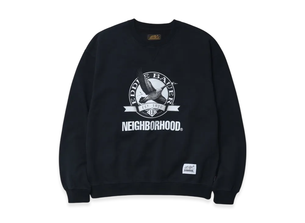 NEIGHBORHOOD x Eddie Bauer Washed Sweat Shirt LS "Black"