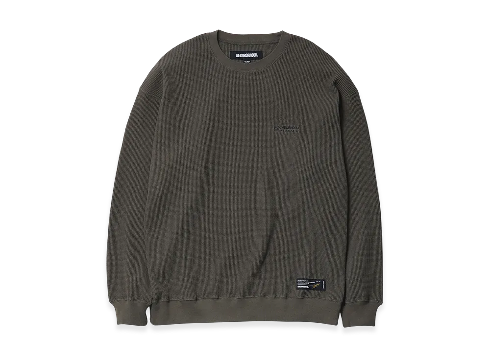 NEIGHBORHOOD Waffle Fabric Crewneck LS-1 