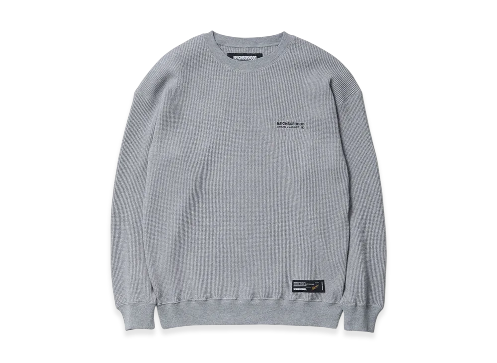 NEIGHBORHOOD Waffle Fabric Crewneck LS-1 "Gray"