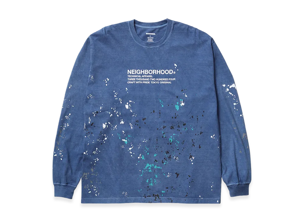 NEIGHBORHOOD NH. Tee LS-18 "Navy"