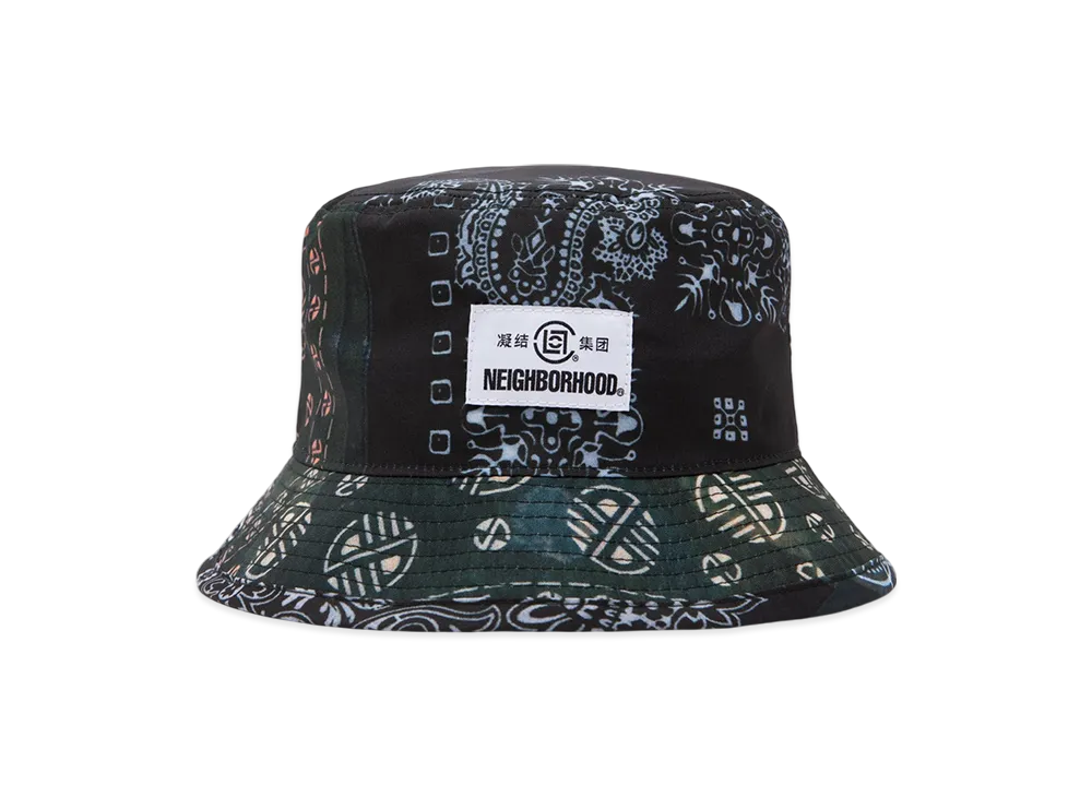 NEIGHBORHOOD x CLOT Bucket Hat "Olive Drab"