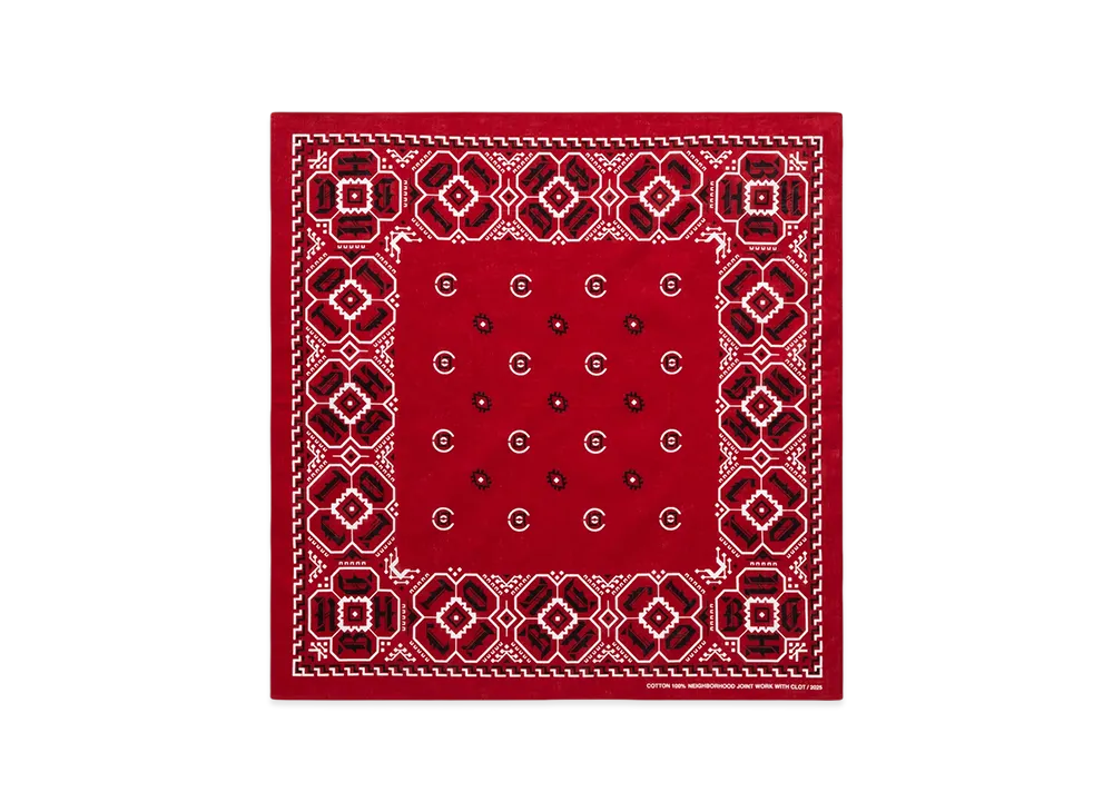 NEIGHBORHOOD x CLOT Bandana "Red"