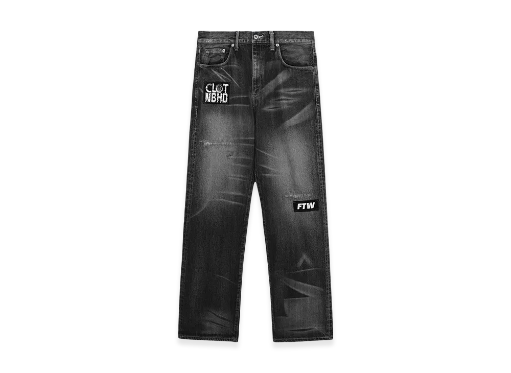 NEIGHBORHOOD x CLOT Savage Denim Deep Basic Pants 
