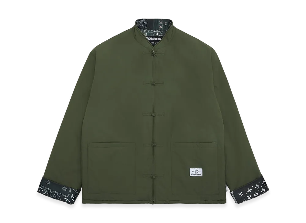 NEIGHBORHOOD x CLOT Reversible Kung Fu Jacket "Olive Drab"