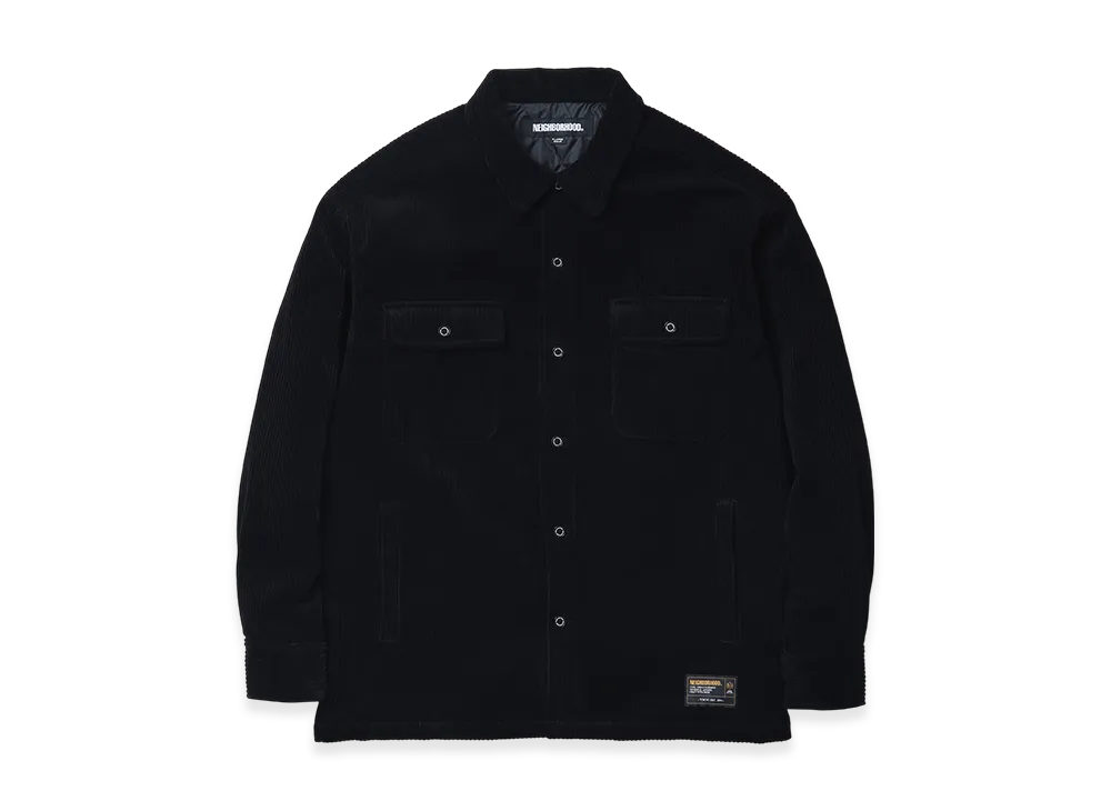 NEIGHBORHOOD Corduroy CPO Shirt LS "Black"