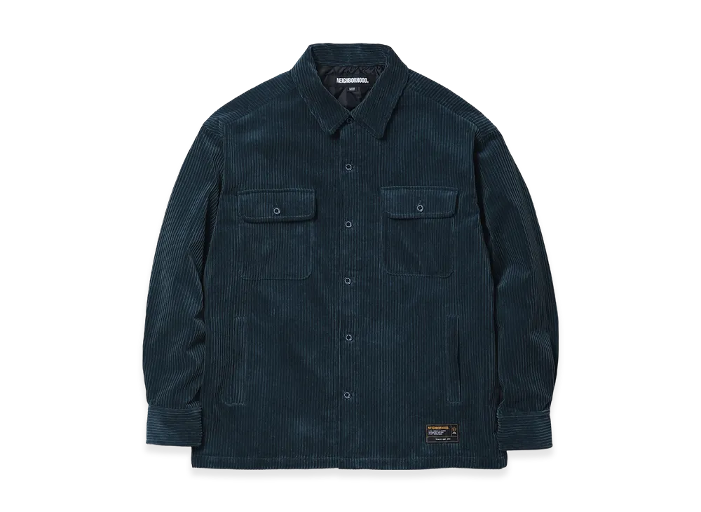 NEIGHBORHOOD Corduroy CPO Shirt LS "Blue"