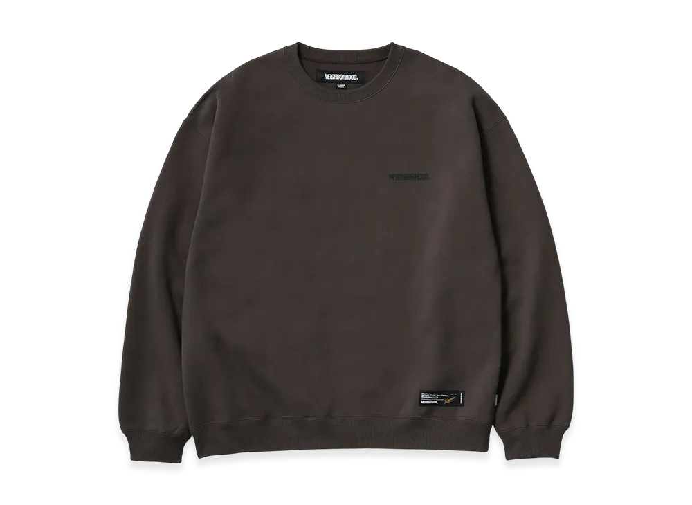 NEIGHBORHOOD Plain Sweat Crewneck LS "Brown"