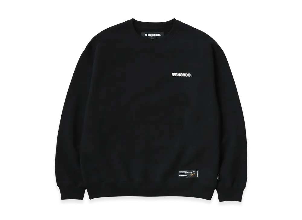 NEIGHBORHOOD Plain Sweat Crewneck LS "Black"