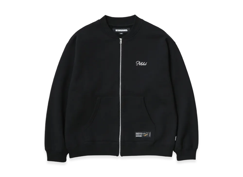 NEIGHBORHOOD Plain Sweat Zip Jacket LS "Black"