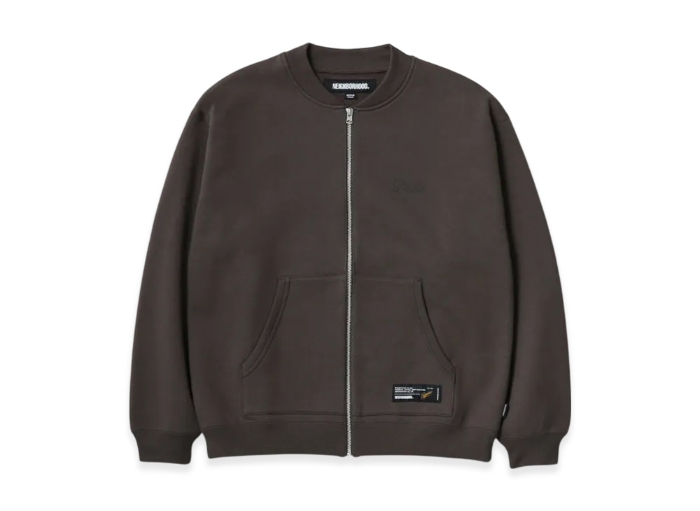NEIGHBORHOOD Plain Sweat Zip Jacket LS "Brown"