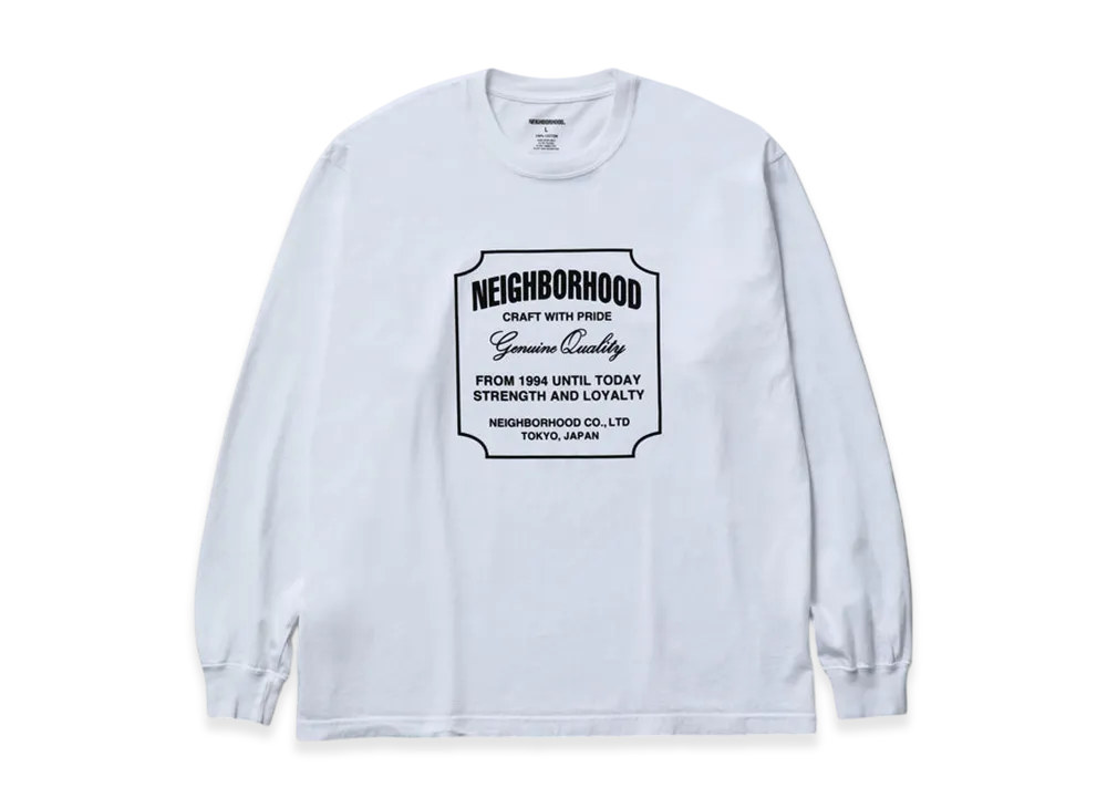 NEIGHBORHOOD NH . TEE LS-8 "White"