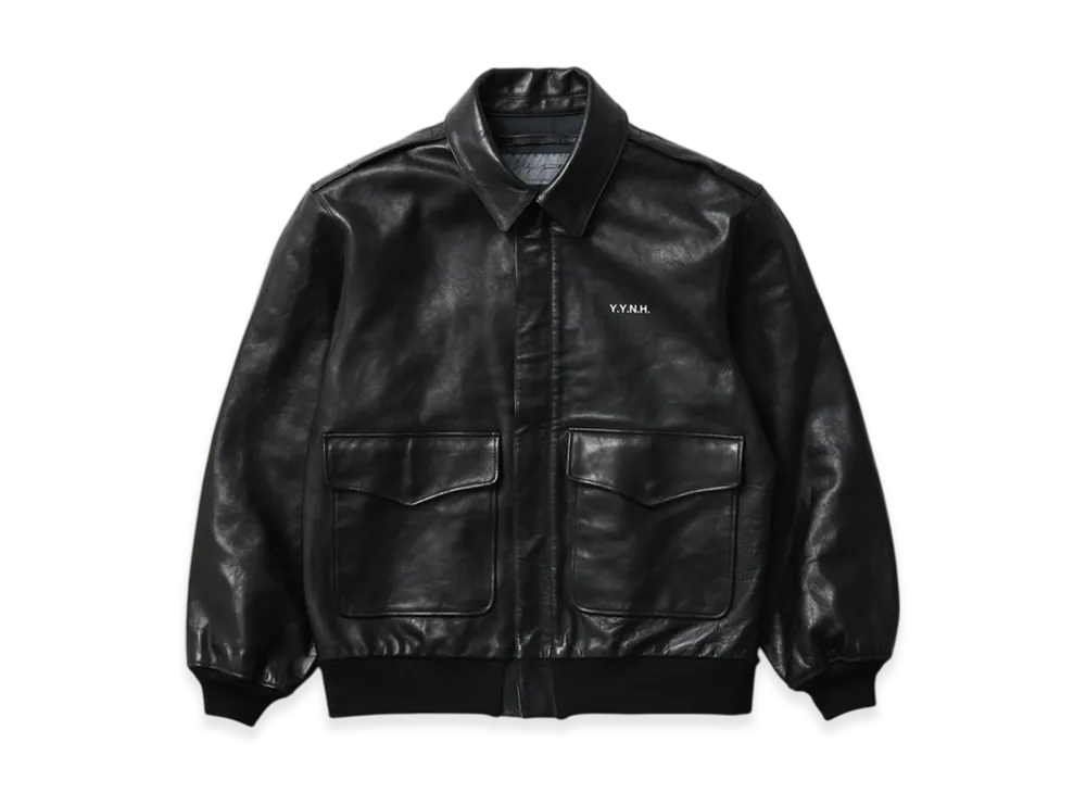 NEIGHBORHOOD x Yohji Yamamoto POUR HOMME Leather Jacket "Black"