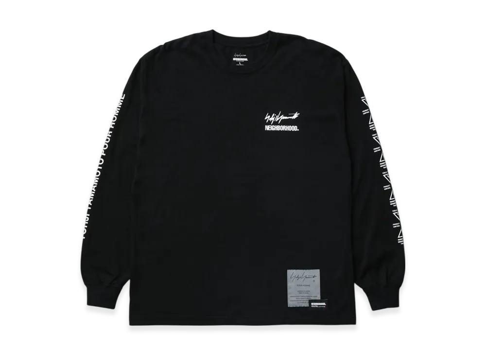 NEIGHBORHOOD x Yohji Yamamoto POUR HOMME Tee LS "Black"