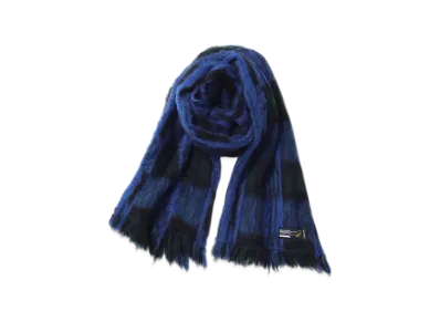 NEIGHBORHOOD Mohair Check Muffler "Blue/Green"