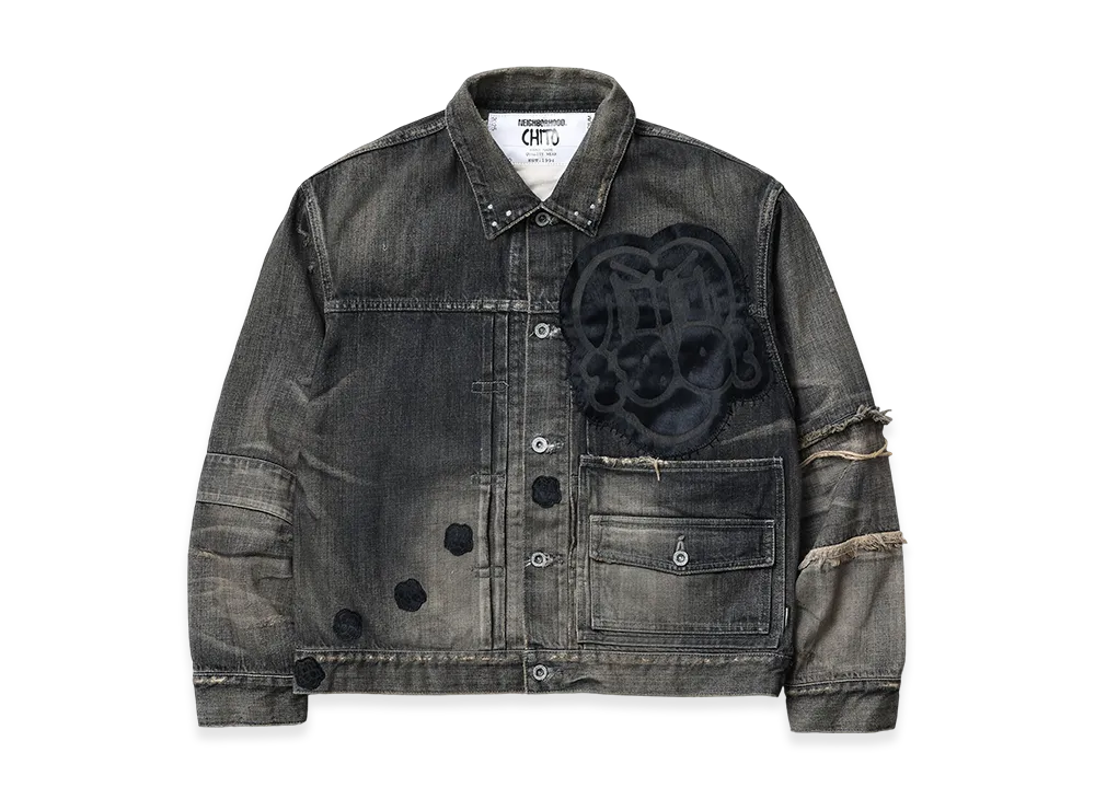 NEIGHBORHOOD x CHITO Savage Denim Type-1 Jacket Mod "Black"