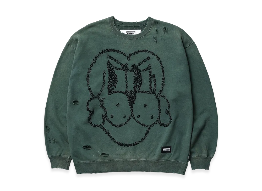 NEIGHBORHOOD x CHITO Savage Sweat Shirt LS "Olive Drab"