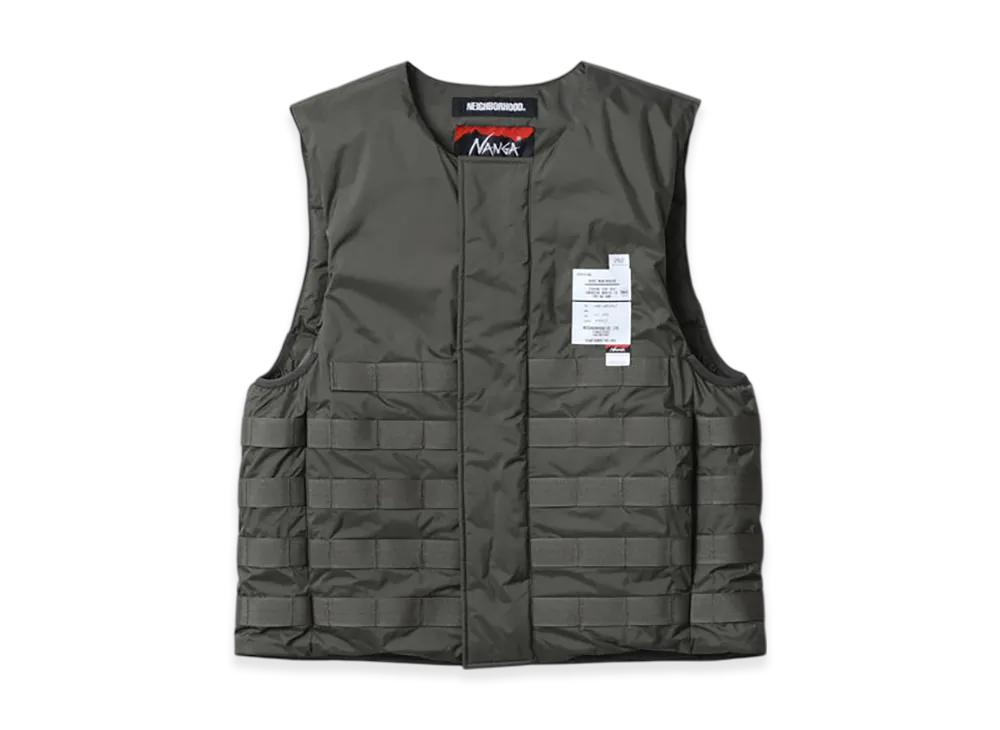 NEIGHBORHOOD x NANGA Tactical Down Vest "Olive Drab"