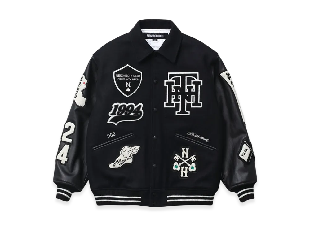 NEIGHBORHOOD Stadium Jacket "Black/White"